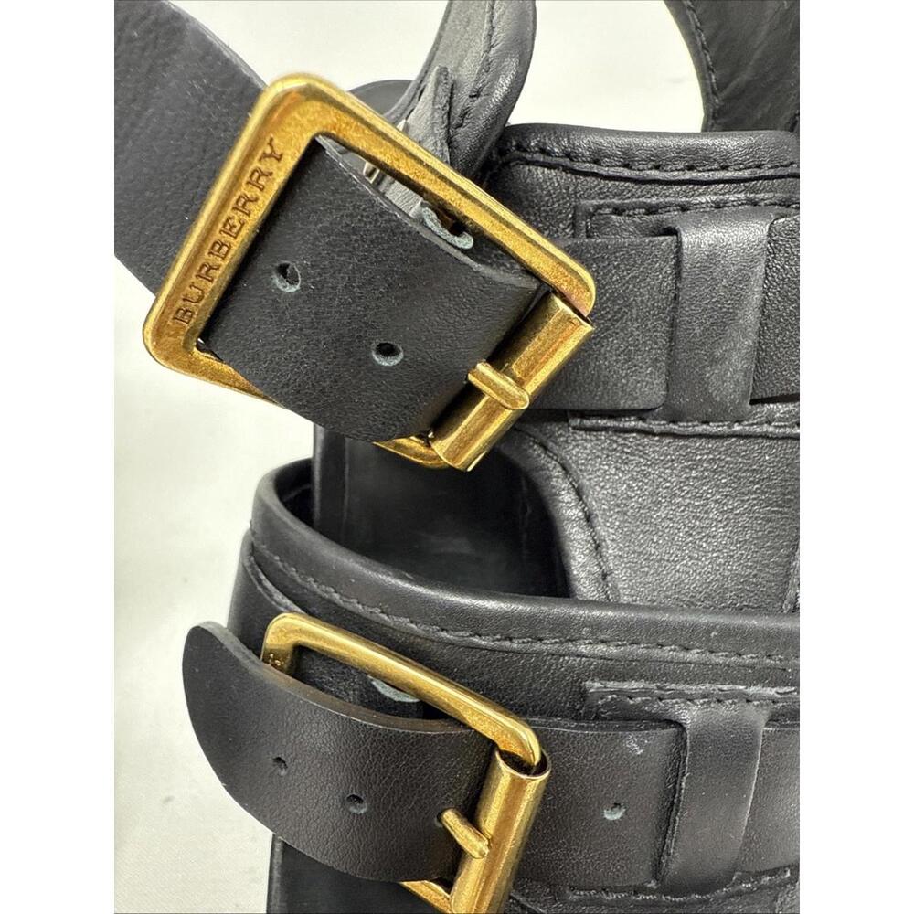 New Burberry Strappy Leather Heels Sandals 39 - Picture 10 of 16